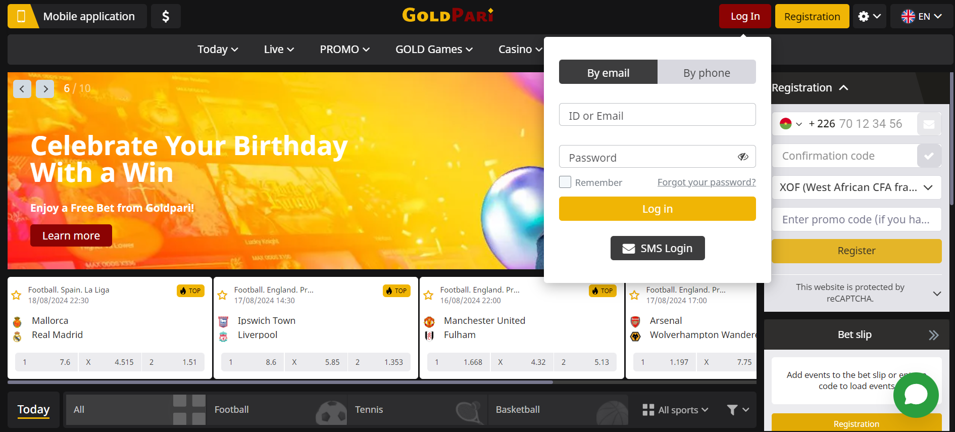 GoldPari login