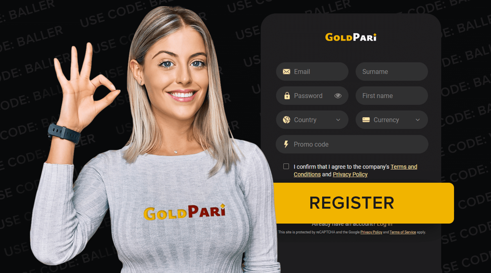 Ways to register with GoldPari